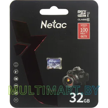 Карта памяти Netac P500 Ultra microSDHC 32GB (NT02P500ULT-032G-S)